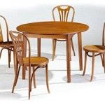 Stół okrągły RONDO i krzesła gięte
